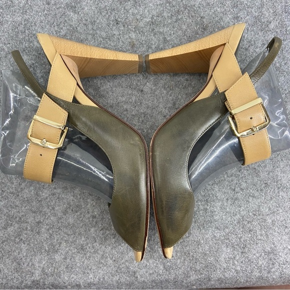 Cole Haan Olive and Tan Heels - Picture 8 of 13